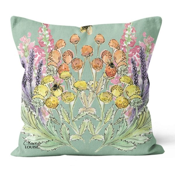 Claire Louise Sage Bloom 45cm x 45cm Double Sided Cushion