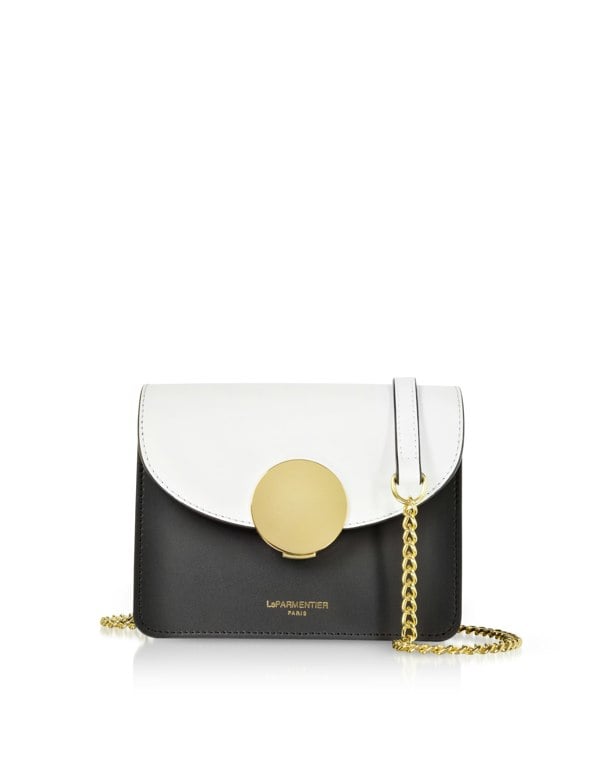 Le Parmentier New Ondina Mini Color Block Shoulder Bag - White / Black
