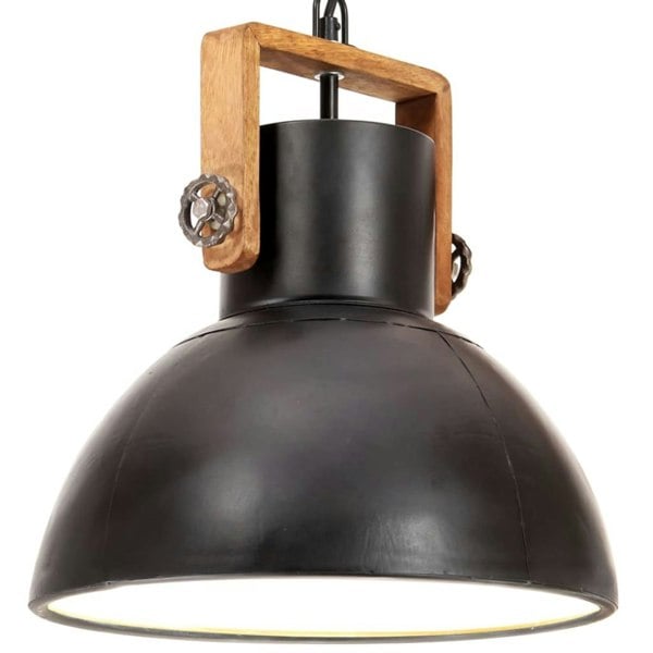 Berkfield Industrial Hanging Lamp 25 W Black Round 30 cm E27