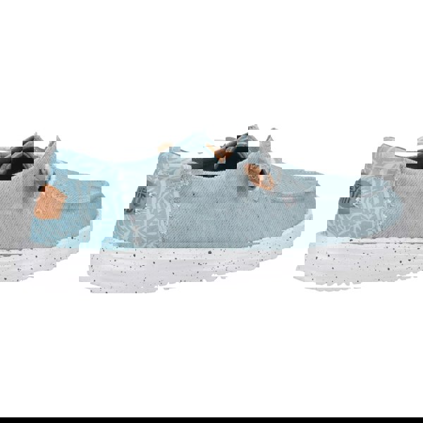 HEYDUDE Wendy Heathered Slub Tropical Shoes - Blue
