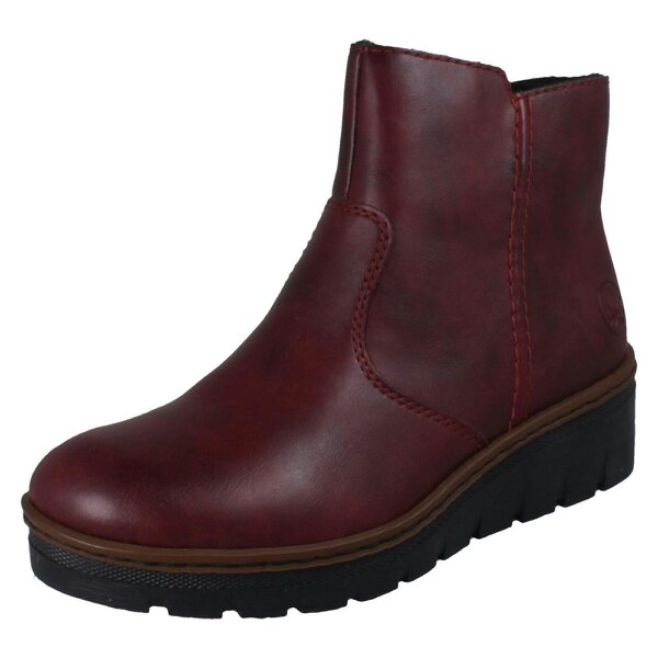 Rieker Ladies Rieker Fleece Lined Ankle Boots X9165 - Red - Standard