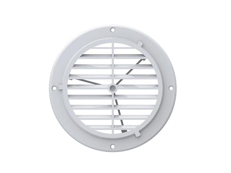 165MM X 125MM White Circular Air Vent Cover - Round UV PP Ventilation Motorhome