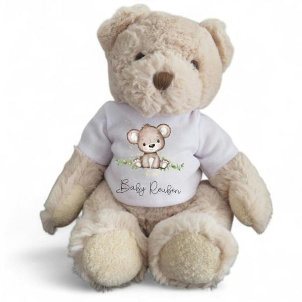 Personalised Bear Baby Gift Box - Teddy & Vest