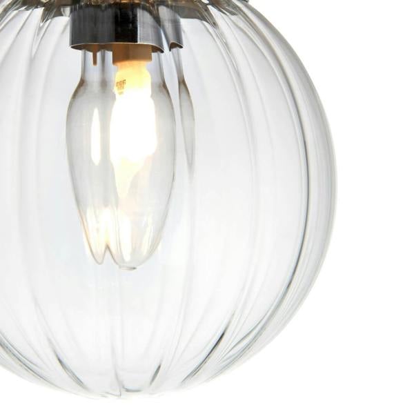 Pagazzi Lighting Amelie IP44 Flush Polished Chrome Ceiling Light
