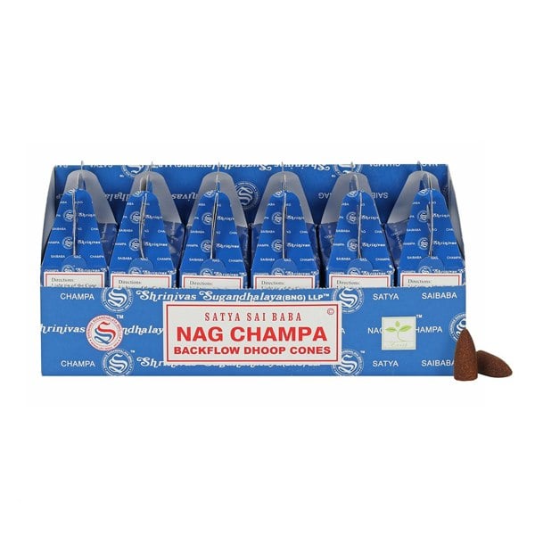 Serano Set of 6 Packets of Satya Nag Champa Backflow Dhoop Cones