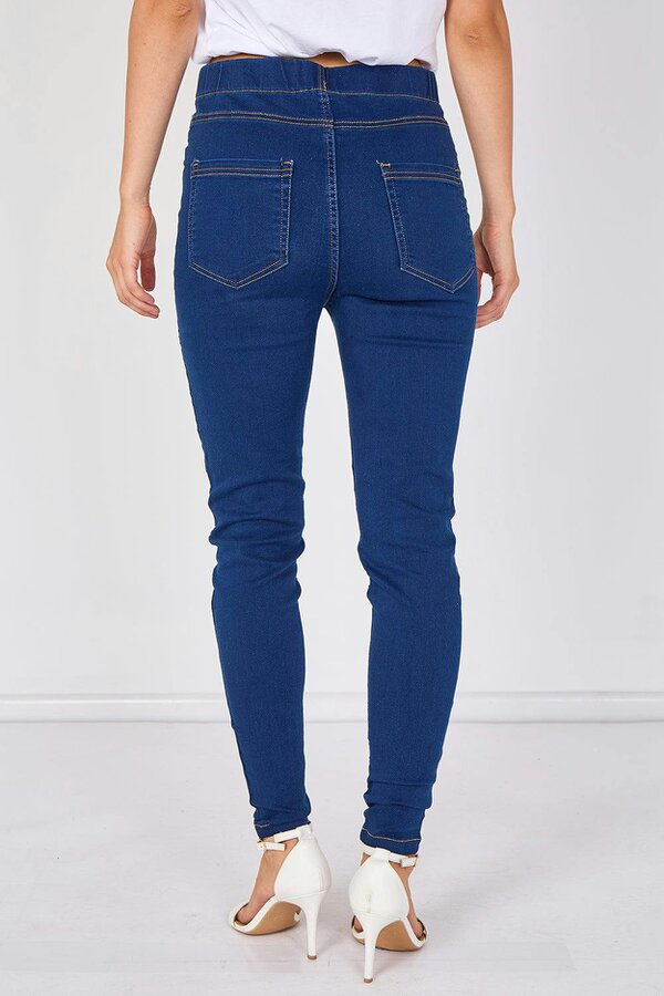 Elaina Fashion Mid Wash Stretch Jeggings