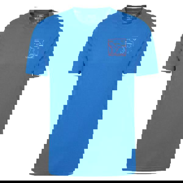 Mountain Warehouse Mens Adventure Begins Line Art Cotton T-Shirt - Cobalt