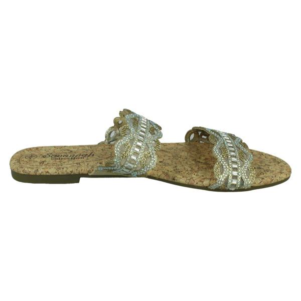 Savannah Ladies Savannah Diamante Open Toe Sandals F12000