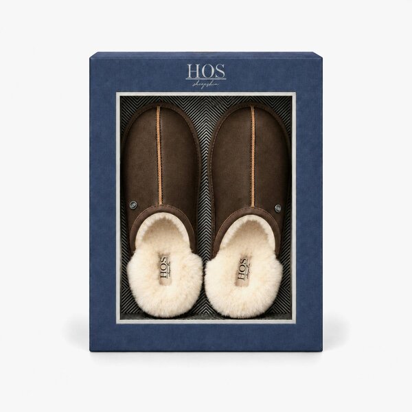HOS Sheepskin EDWIN Mules   in  Brown