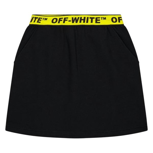 Off White Girls Logo Mini Skirt - Black - 