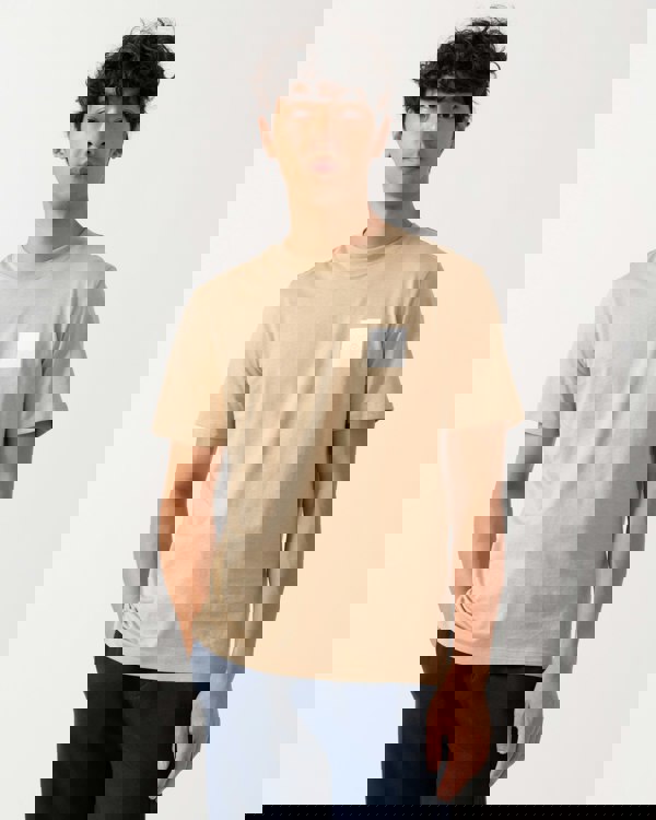 HUGO Dapusi Mens Logo Print T-Shirt - Medium Beige 269