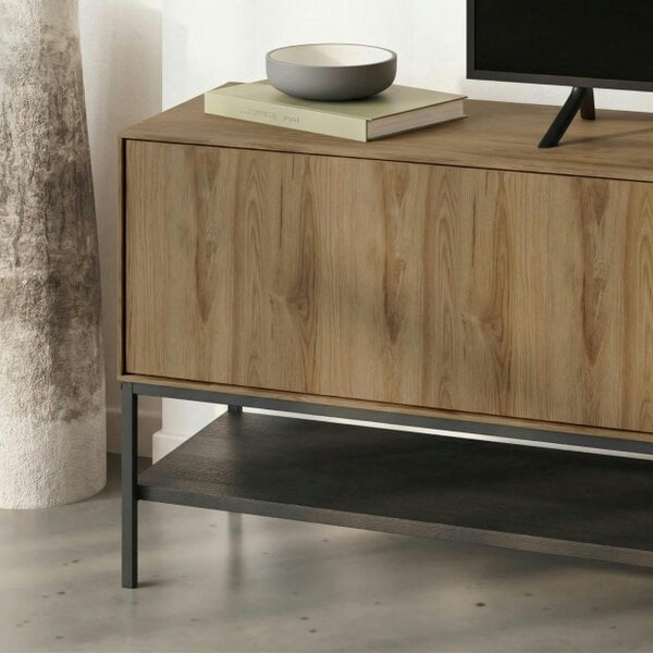 Decortie Amira 180cm Modern TV Stand, Entertainment Centre with Metal Legs & Push-to-Open Doors