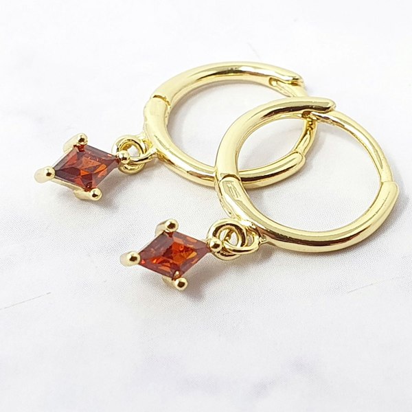 Garnet January Birthstone Earrings Gift Set For Her