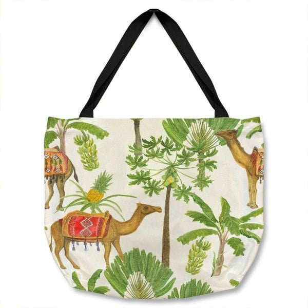 Benjamin Tate Design Camels & Palm Trees Tote bag