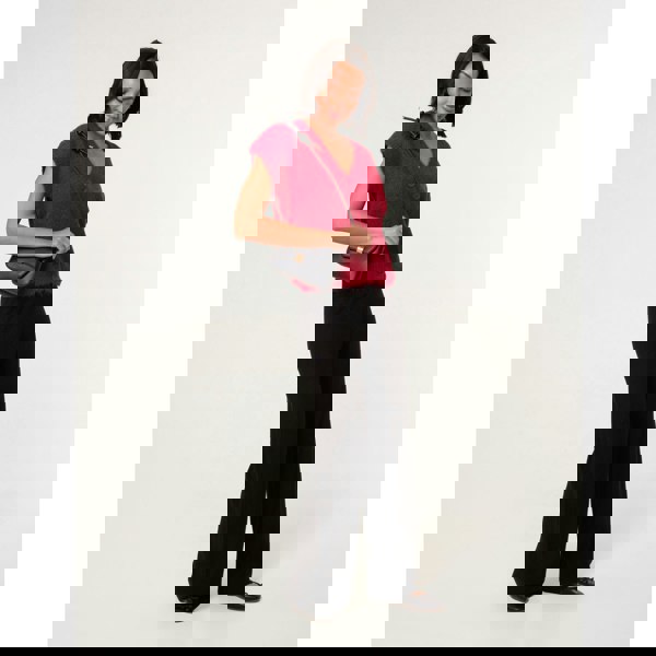 Blue Vanilla Ribbed Wide Leg Trousers