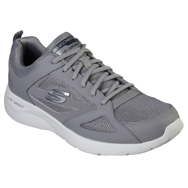 Skechers Dynamight 2.0 Lace Up Memory Foam Men's Trainers in Grey