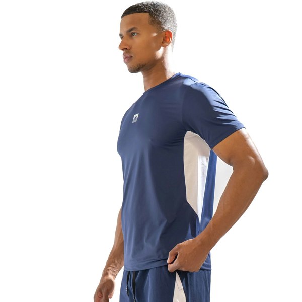 REFLECT Zone Tech T-Shirt Navy Blue/White