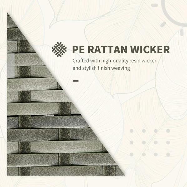 Resin wicker weaving material panel with tight high-quality weave pattern