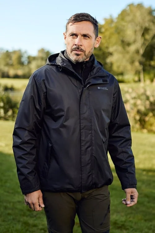 Mountain Warehouse Mens Fell II 3 in 1 Jacket - Black