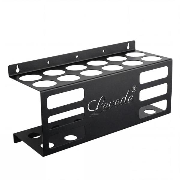 Levede Silicone Tube Holder 12 Hole Carbon Steel Wall Mount Garage Van Black