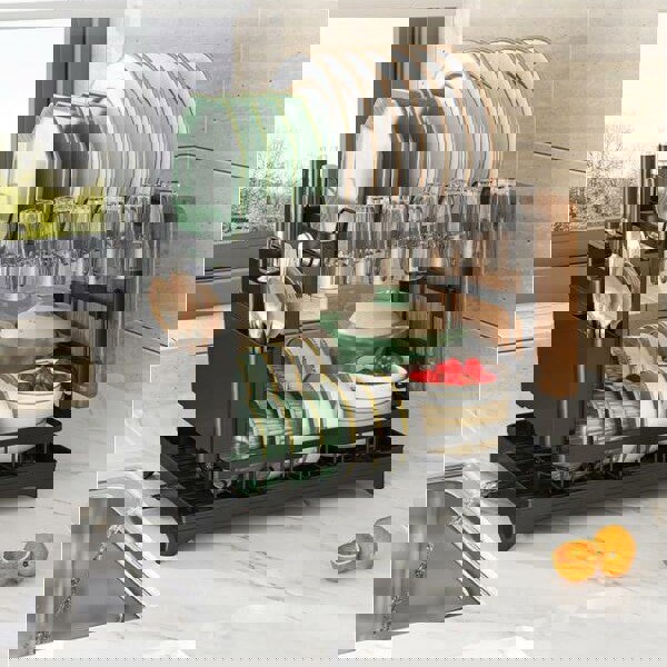 Leaper 1pc Dish Drying Rack For Kitchen Counter Over The Sink