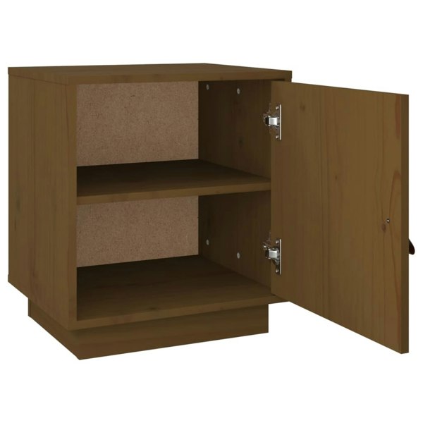 Berkfield Bedside Cabinet Honey Brown 40x34x45 cm Solid Wood Pine