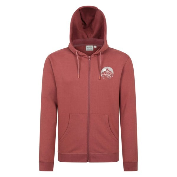 Mountain Warehouse Mens Adventure Graphic Full Zip Hoodie - Rust