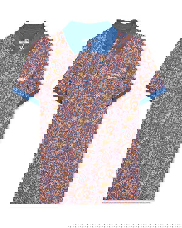 Lambretta Mens Classic Paisley Print Mod Retro Ska Casual Polo