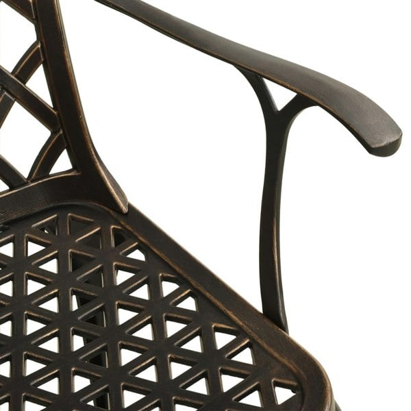 Berkfield Garden Chairs 4 pcs Cast Aluminium Bronze