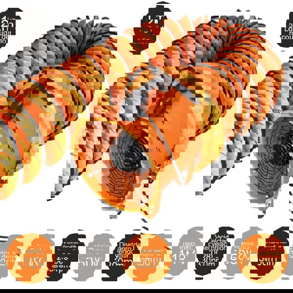 MAXBLAST Dust Extractor 300mm 550W 110V with 12m Duct