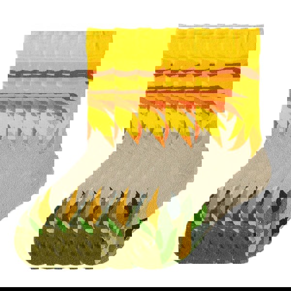 Anysox 5 Pairs Size 5-9 Fashion Socks Combed Cotton Art Abstract Grass Oil Painting Novelty Happy Funny Christmas Gift for Women