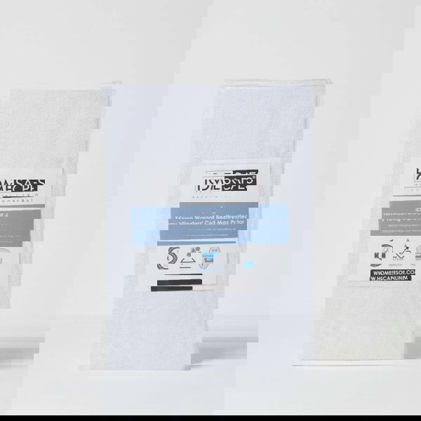 HOMESCAPES Cot Bed Terry Towelling Waterproof Mattress Protector, Pack of 2