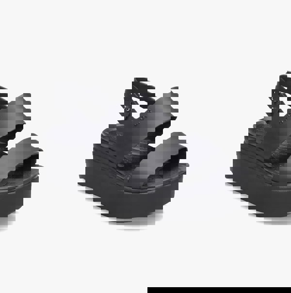 Crocs 206453-060 BROOKLYN LOW WEDGE Womens Sandals Black