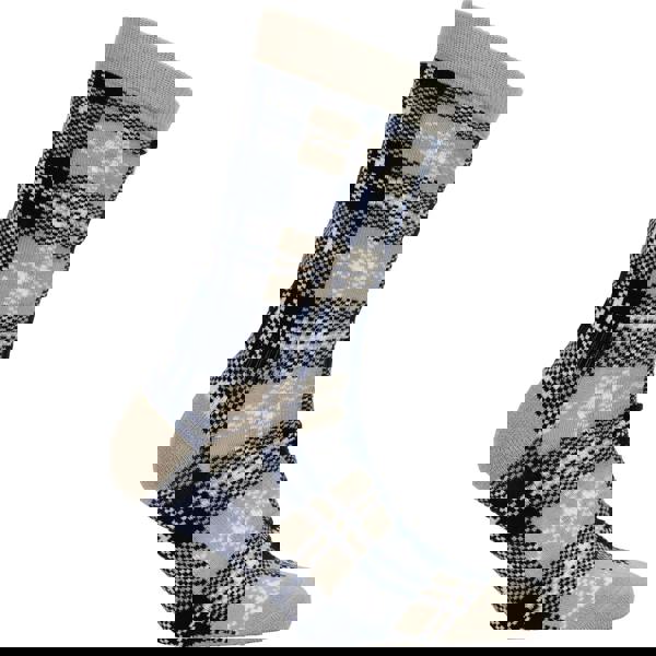 Trespass Unisex Adult Fergus Checked Socks - Soft Stone - 