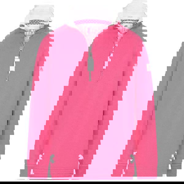 Lazy Jacks Girls Quarter Zip Sweatshirt - Sorbet