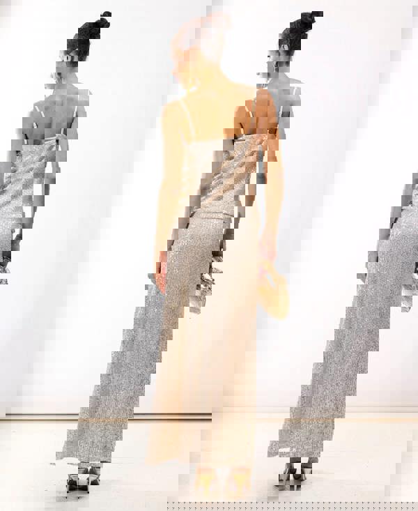 Cream Sequin Midaxi Skirt