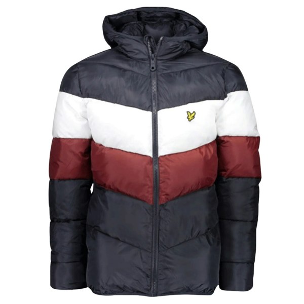 Lyle & Scott Colour Block Puffer Jacket - Navy Blue