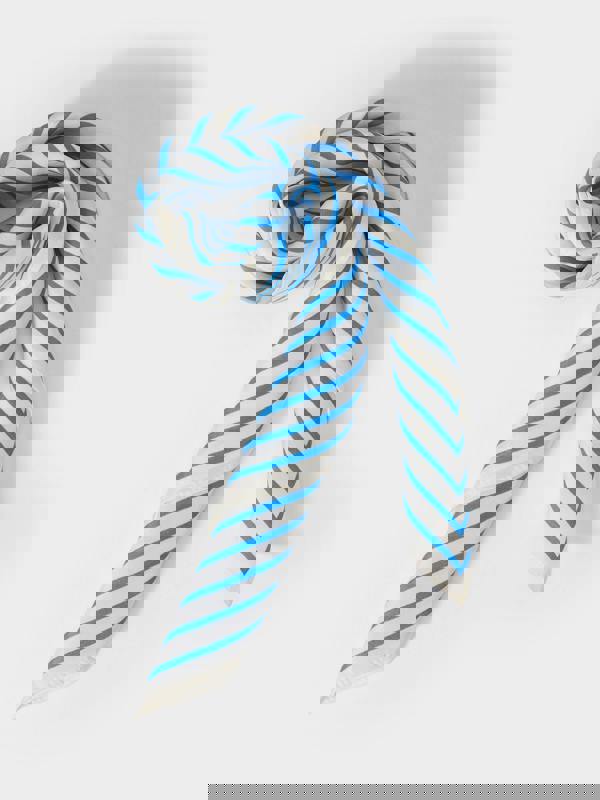 GWD Square Silk Scarves, Blue and Olive