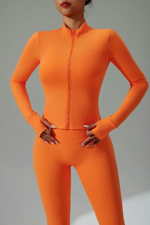 Anniou Slim Fit Sports Jacket - orange