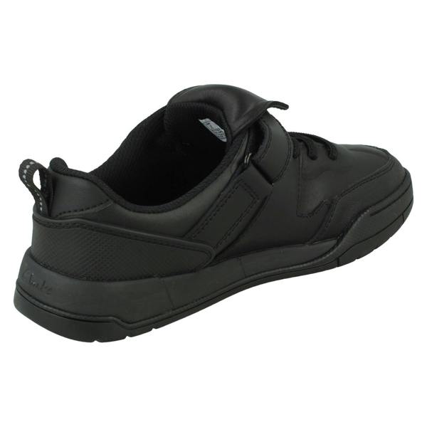 Clarks Boys Clarks Fold-Over Tongue School Shoes Laser Track Y