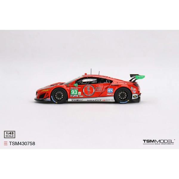 MCSlots Acura NSX GT3 EVO22 #93 Racers Edge Motorsports W/WTR IMSA 2023 Daytona 24Hrs 1:43 Scale TSM430758