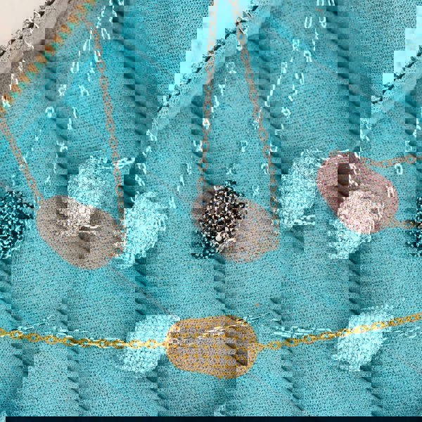 Crystal Bean Necklace - Sterling Silver - MYLEE London