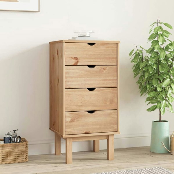 Berkfield Drawer Cabinet OTTA 46x39.5x90cm Solid Wood Pine