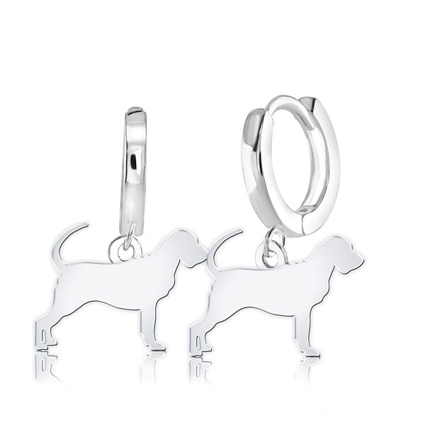 Mylee London Bloodhound Silhouette Silver Earrings