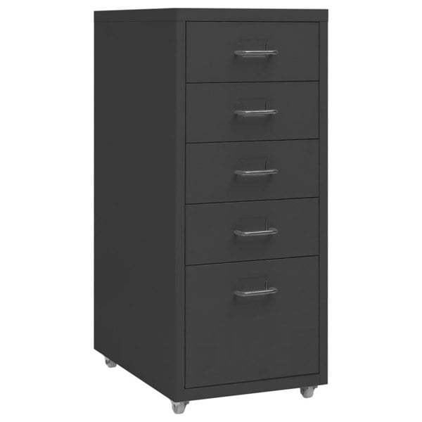 Berkfield Mobile File Cabinet Anthracite 28x41x69 cm Metal