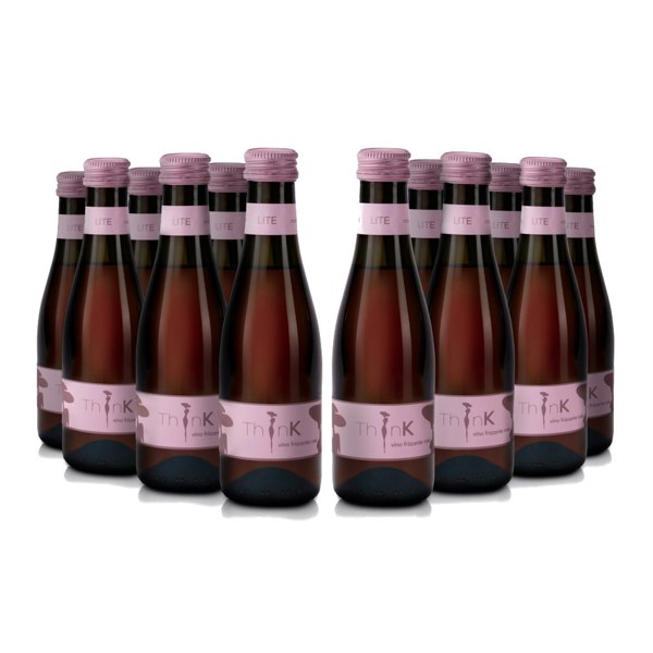 Multiple bottles of Organic Vegan Piccino Frizzante Sparkling Rosé