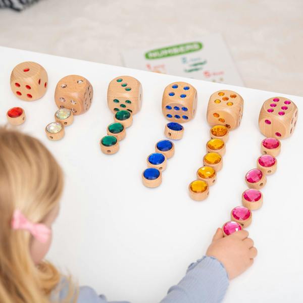tickit Wooden Jewel Dice