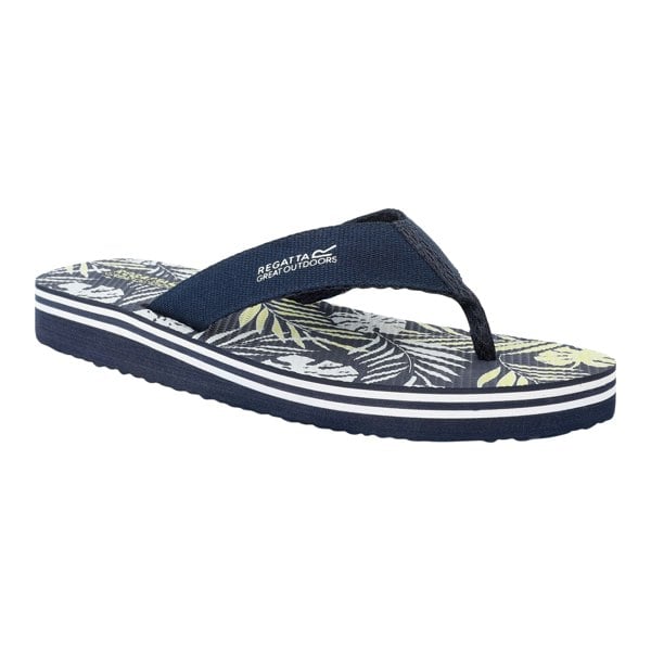 Regatta Mens Rico Leaf Flip Flops - Navy