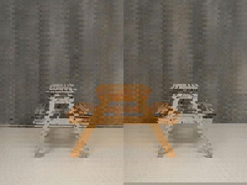 Classic pub-style picnic bench and table with rustic finish, designed for outdoor dining areas such as gardens, patios, cafés, and public spaces.