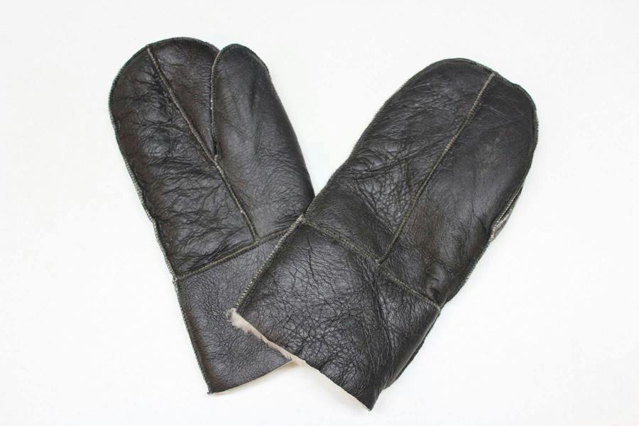 Infinity Leather Handmade new real Leather sheepskin unisex sheepskin shearling mittens mitts gloves thick warm